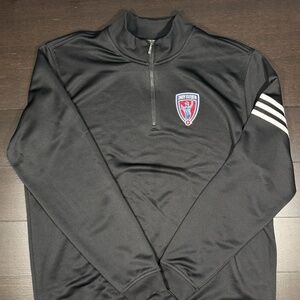 Adidas Indy Eleven USL Soccer Size Large 1/4 Zip Pullover Shirt Jacket Black